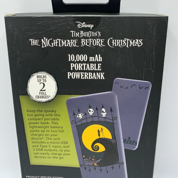 Disney Tim Burtons The Nightmare Before Christmas 10,000 mAh Portable Powerbank - Picture 4 of 6